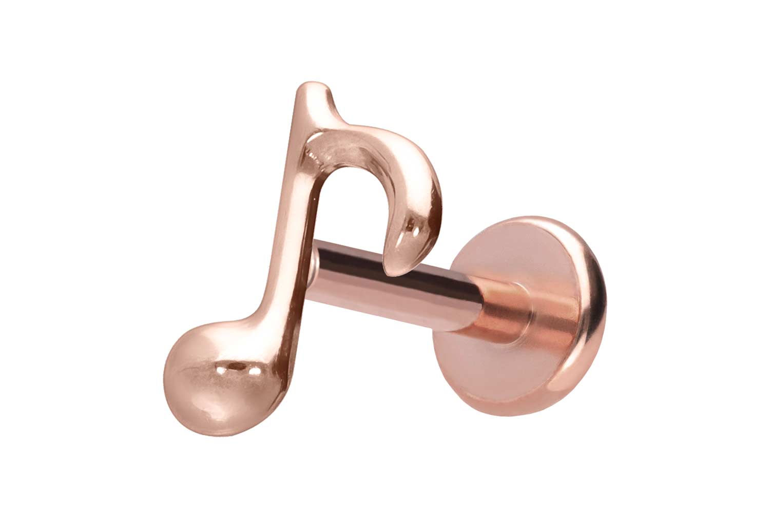 Titan Labret Piercing mit Push Fit ACHTELNOTE